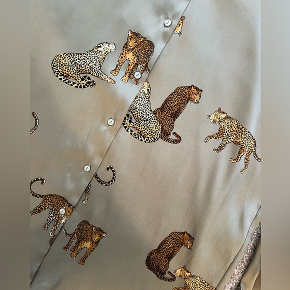 Zara Leopard Silk Blouse - Picture 8 of 9